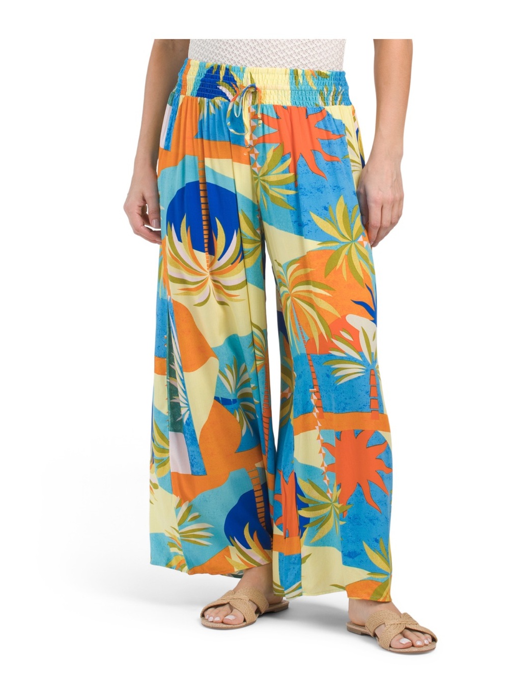 NWT Label of Love Aisha Beach Wide-Leg Cover-Up Pants - Picture 3 of 3
